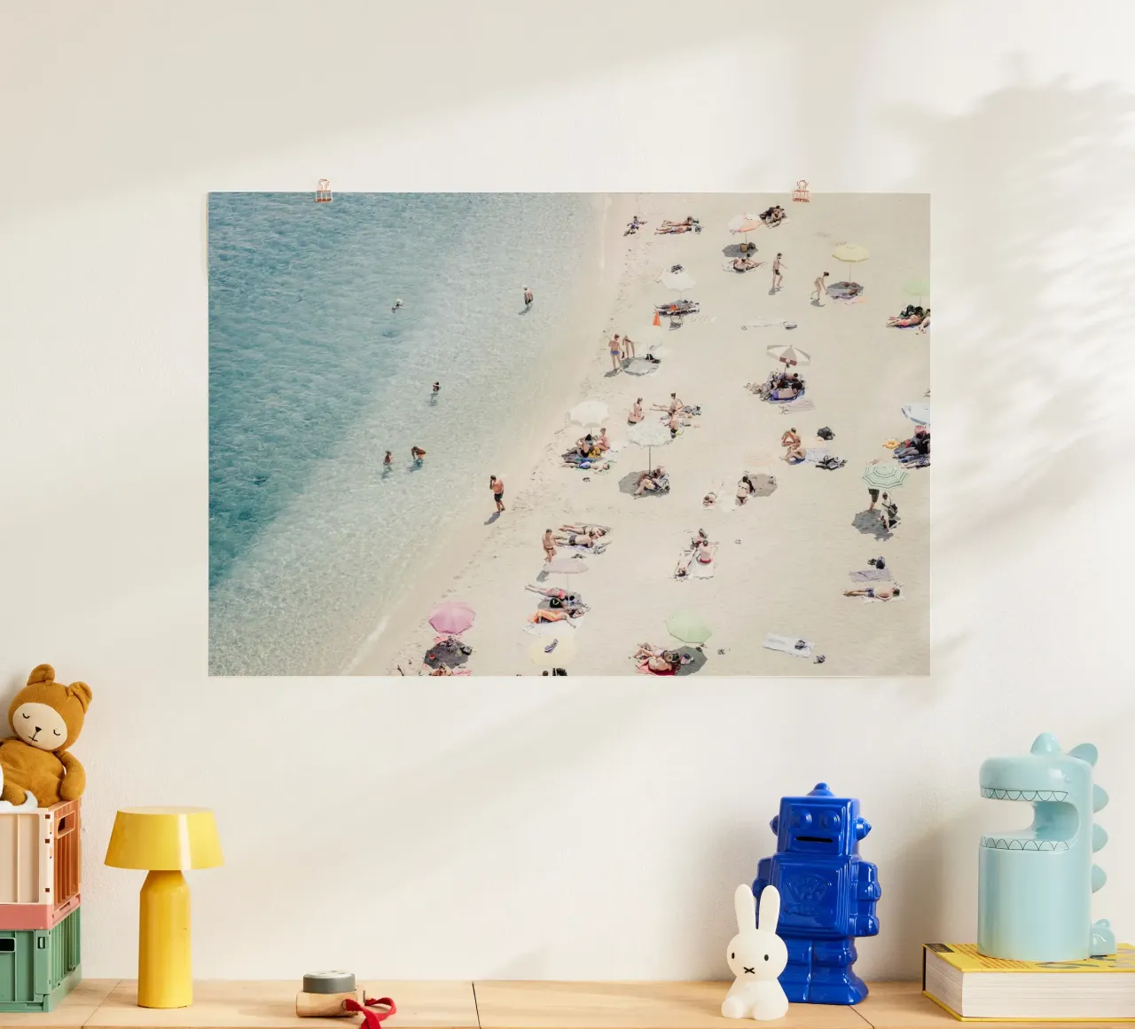 Aerial view at the beach of Tropea in Italy poster da photolovers
