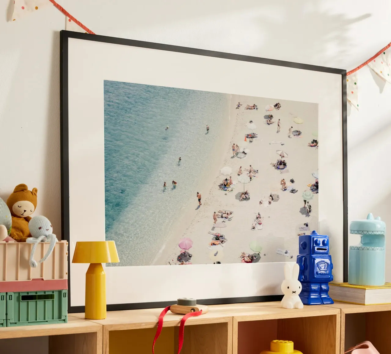 Aerial view at the beach of Tropea in Italy poster da photolovers