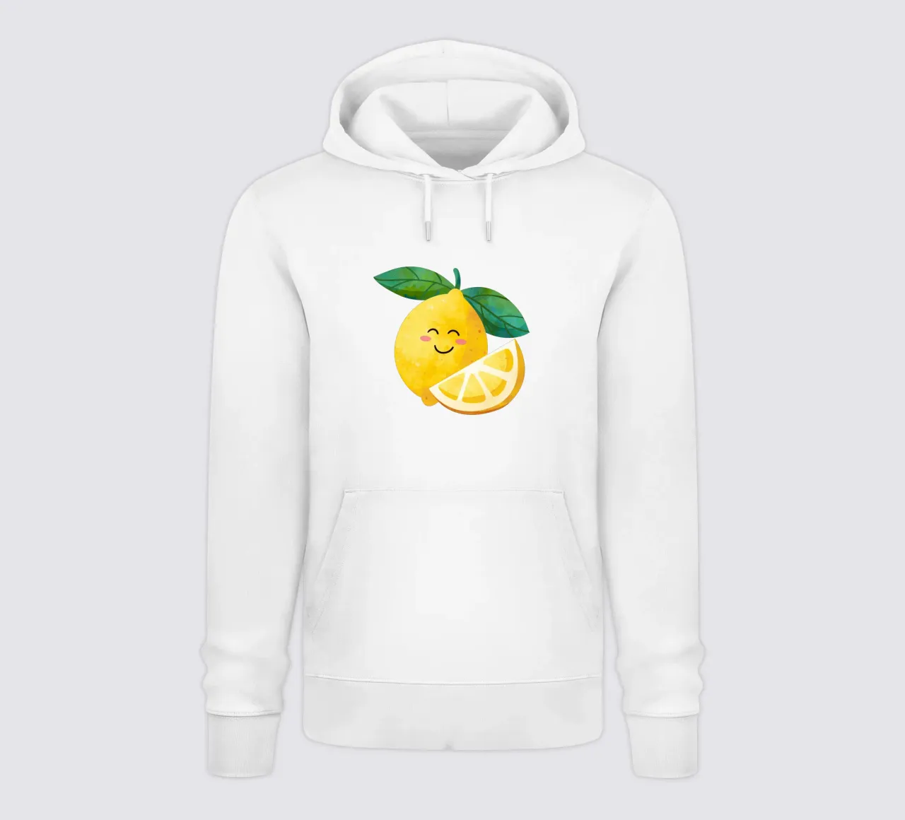 Niedliche kleine Zitrone, glückliche Zitrone drucken, Zitrone Kinderzimmer Kunst Hoodie von SunshinePrints