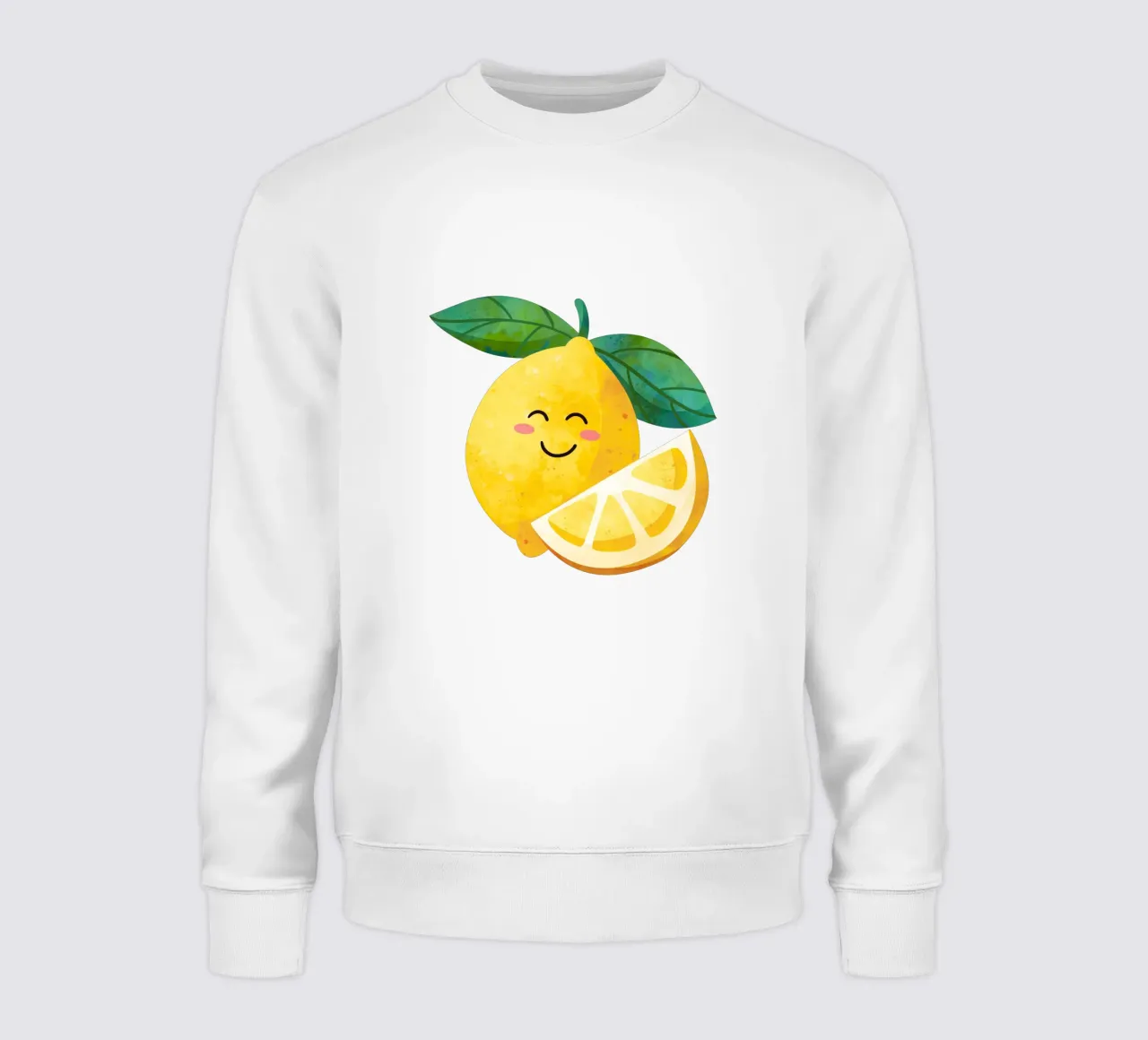 Niedliche kleine Zitrone, glückliche Zitrone drucken, Zitrone Kinderzimmer Kunst Sweatshirt von SunshinePrints