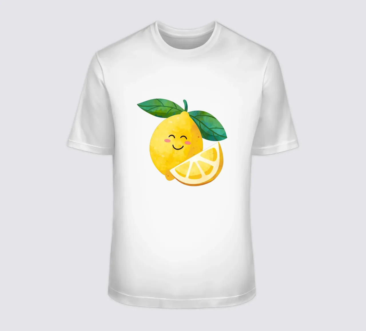 Niedliche kleine Zitrone, glückliche Zitrone drucken, Zitrone Kinderzimmer Kunst T-Shirt von SunshinePrints