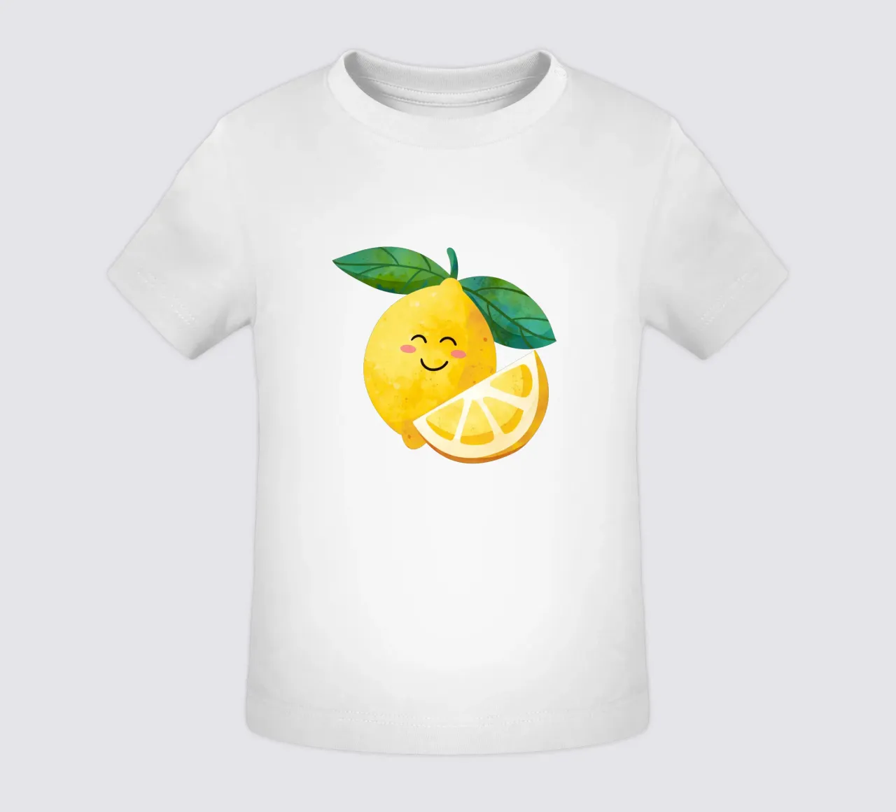Niedliche kleine Zitrone, glückliche Zitrone drucken, Zitrone Kinderzimmer Kunst Baby T-Shirt von SunshinePrints