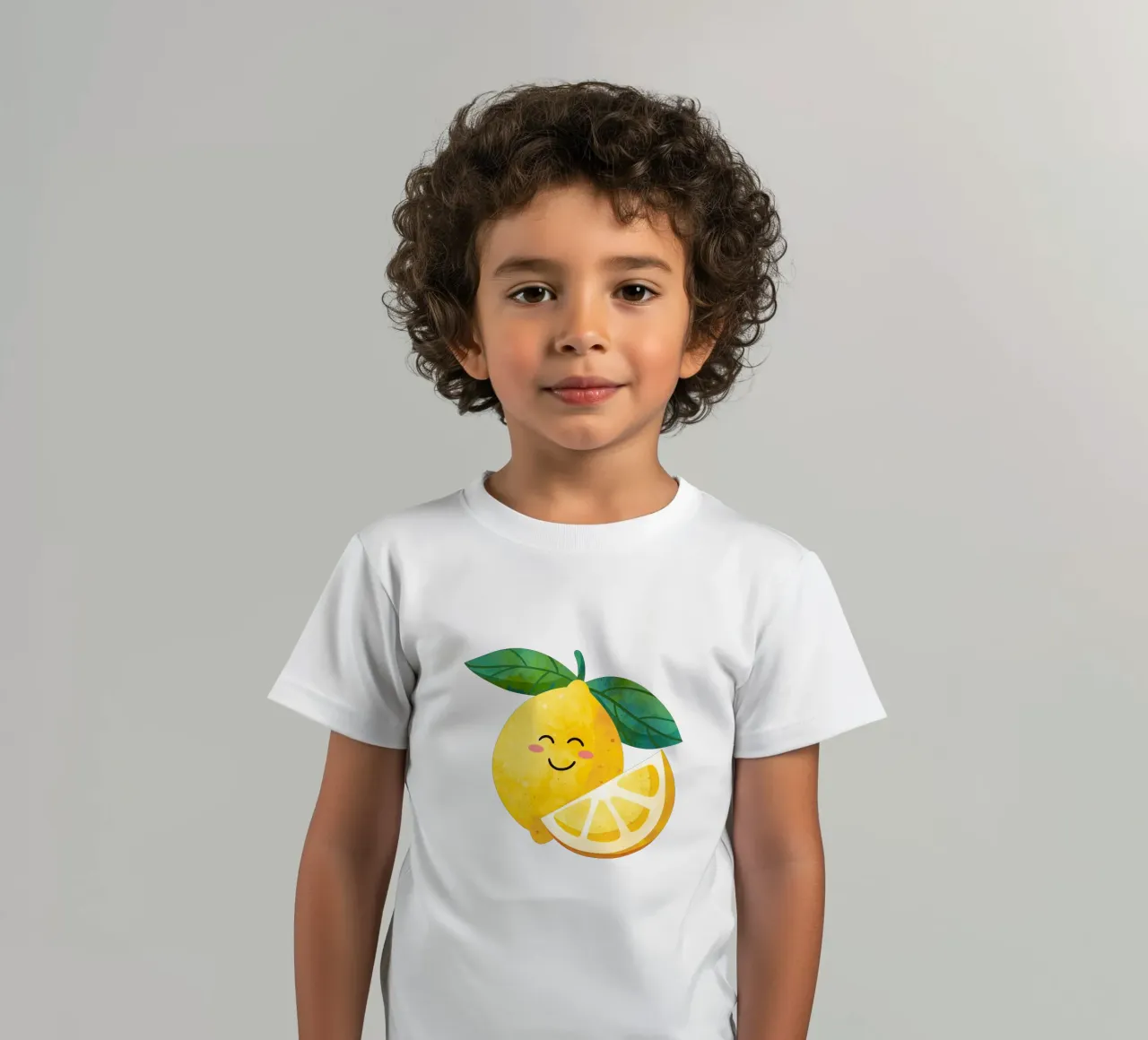 Niedliche kleine Zitrone, glückliche Zitrone drucken, Zitrone Kinderzimmer Kunst Kinder T-Shirt von SunshinePrints