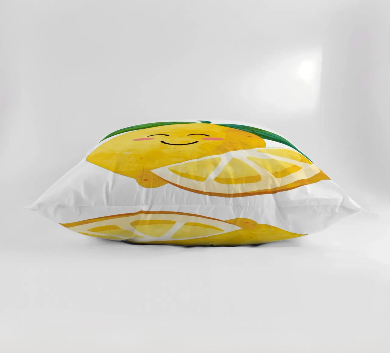 Niedliche kleine Zitrone, glückliche Zitrone drucken, Zitrone Kinderzimmer Kunst Kissen von SunshinePrints