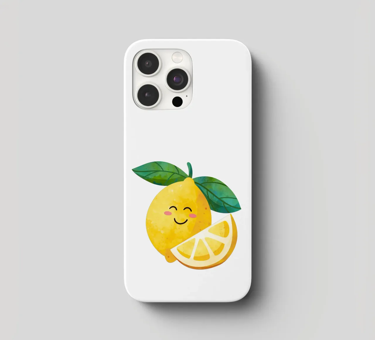 Niedliche kleine Zitrone, glückliche Zitrone drucken, Zitrone Kinderzimmer Kunst iPhone Hülle von SunshinePrints