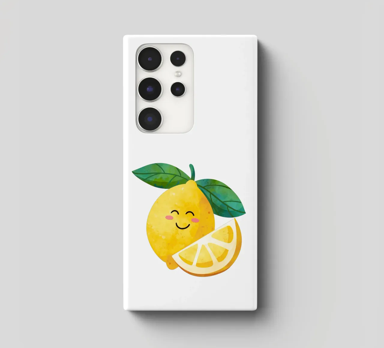 Niedliche kleine Zitrone, glückliche Zitrone drucken, Zitrone Kinderzimmer Kunst Samsung Hülle von SunshinePrints