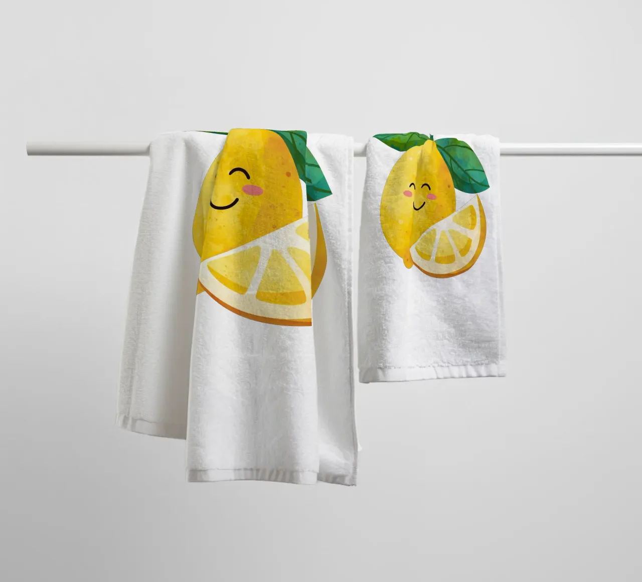 Niedliche kleine Zitrone, glückliche Zitrone drucken, Zitrone Kinderzimmer Kunst Handtuch von SunshinePrints