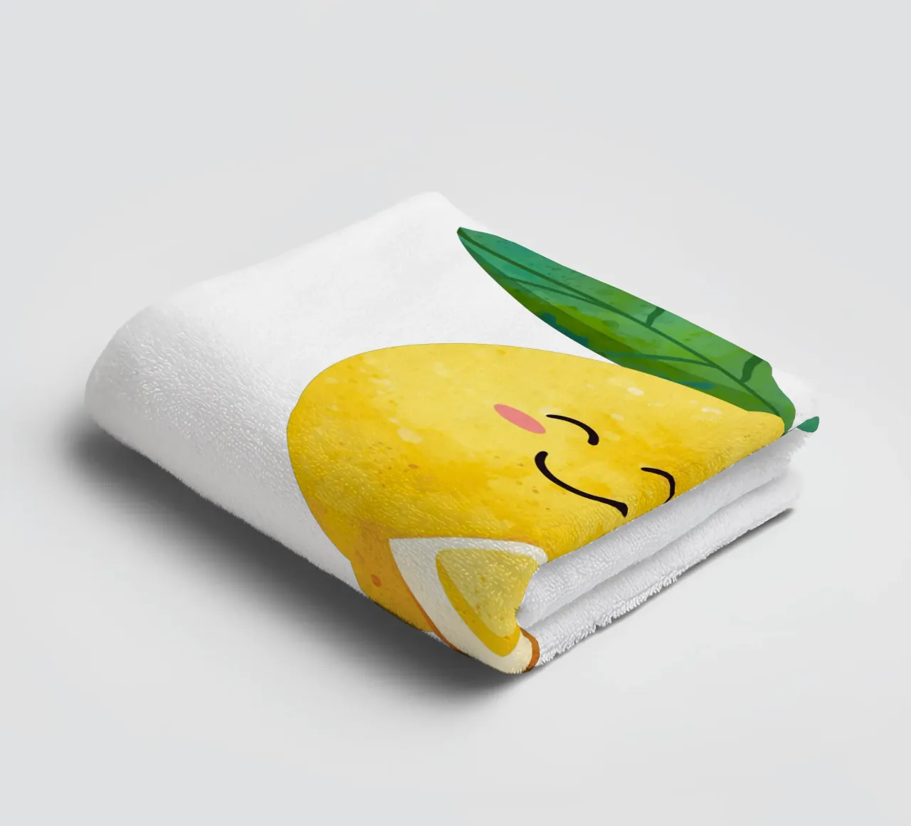 Niedliche kleine Zitrone, glückliche Zitrone drucken, Zitrone Kinderzimmer Kunst Handtuch von SunshinePrints