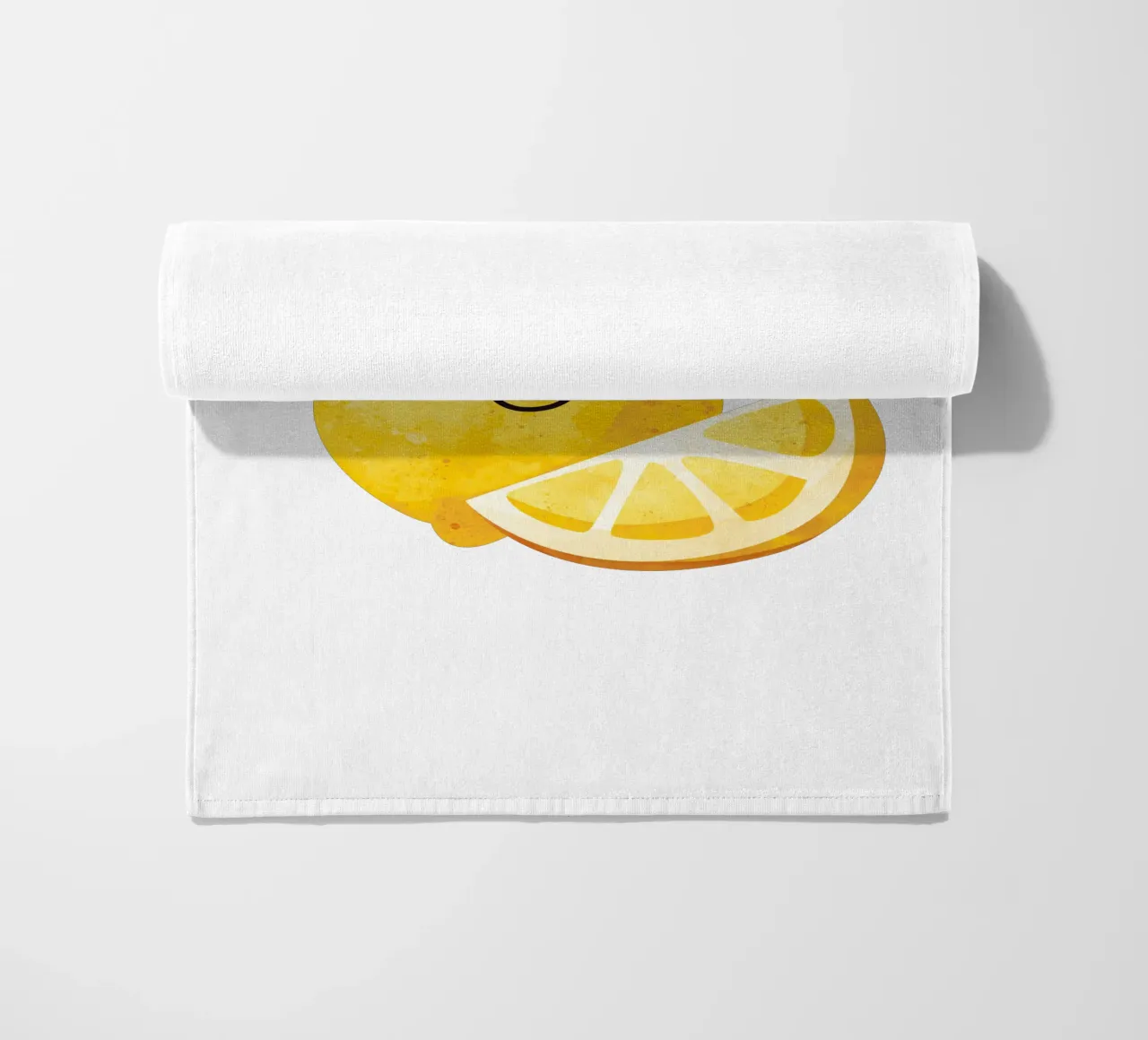 Niedliche kleine Zitrone, glückliche Zitrone drucken, Zitrone Kinderzimmer Kunst Strandtuch von SunshinePrints
