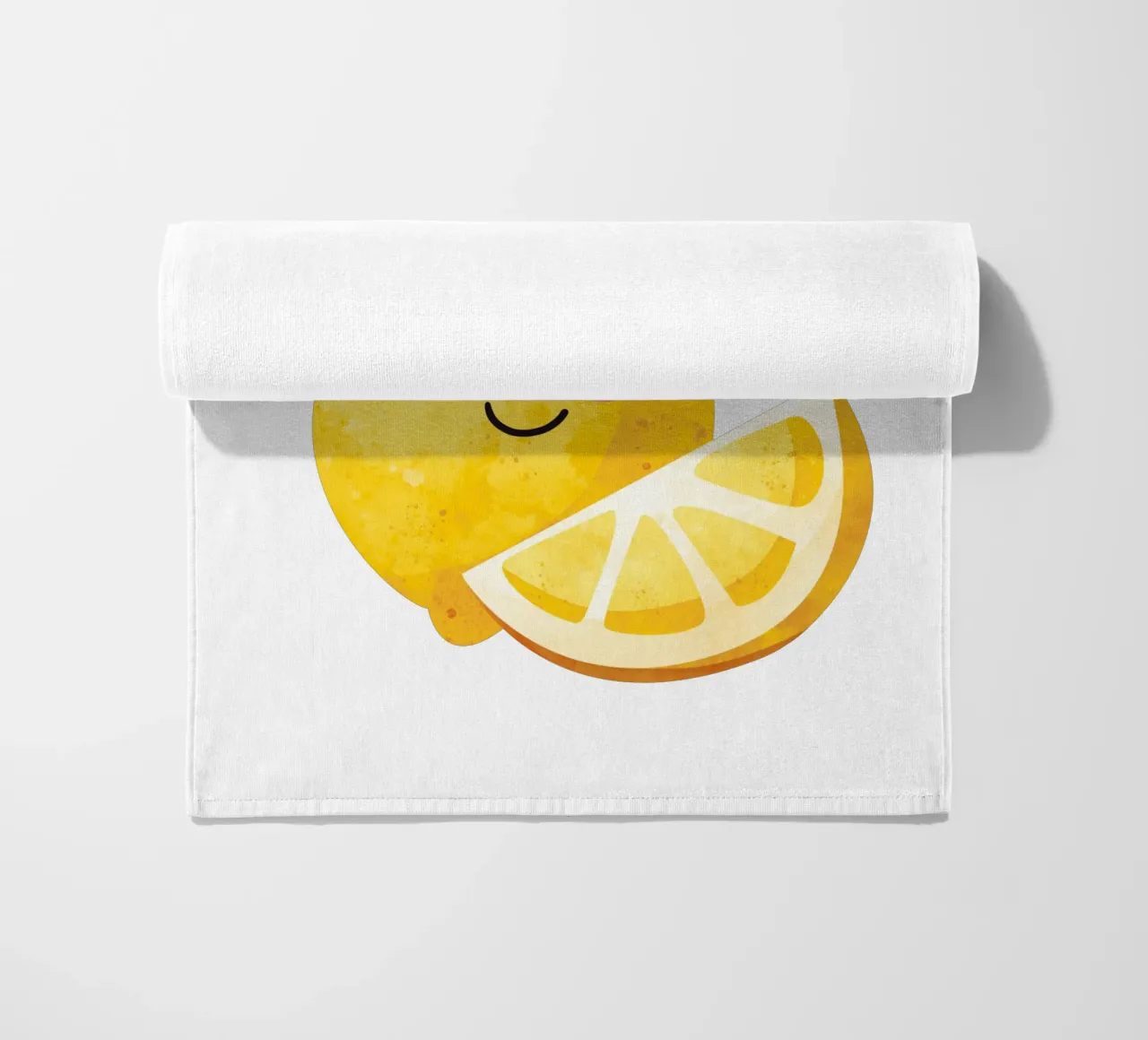Niedliche kleine Zitrone, glückliche Zitrone drucken, Zitrone Kinderzimmer Kunst Strandtuch von SunshinePrints
