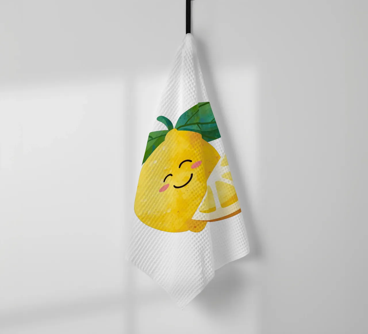 Niedliche kleine Zitrone, glückliche Zitrone drucken, Zitrone Kinderzimmer Kunst Geschirrtuch von SunshinePrints