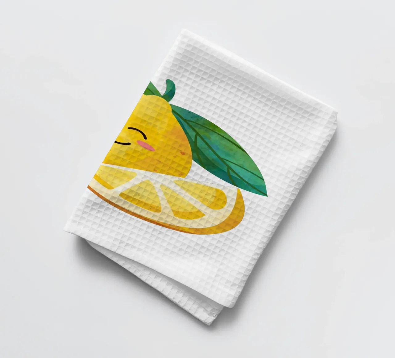 Niedliche kleine Zitrone, glückliche Zitrone drucken, Zitrone Kinderzimmer Kunst Geschirrtuch von SunshinePrints