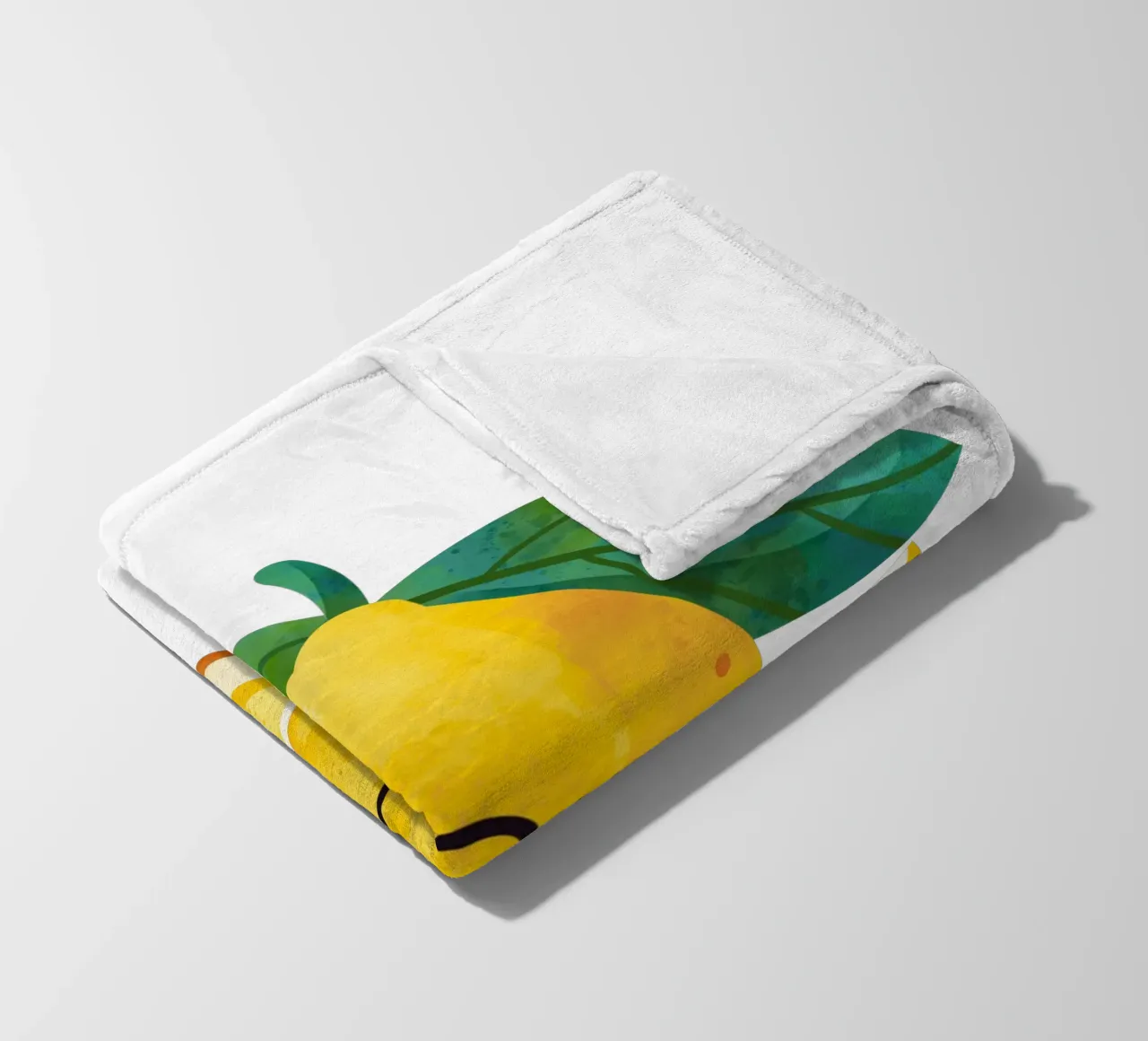 Petit citron mignon, impression de citron heureux, art de la chambre d'enfant au citron plaid polaire de SunshinePrints