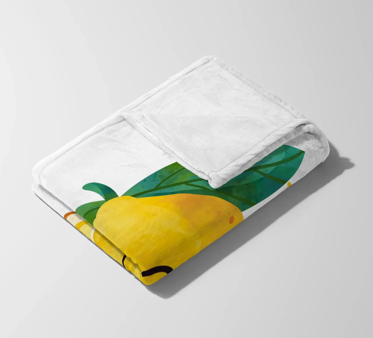Niedliche kleine Zitrone, glückliche Zitrone drucken, Zitrone Kinderzimmer Kunst Fleecedecke von SunshinePrints