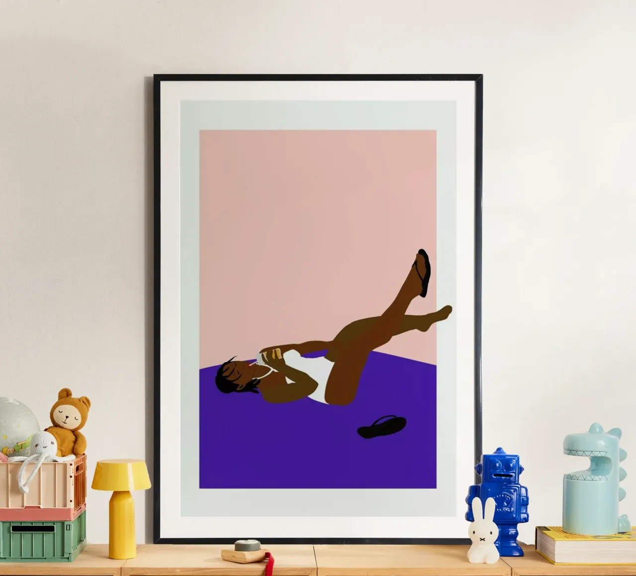 Cloud Gazing poster con telaio in legno da Pure
