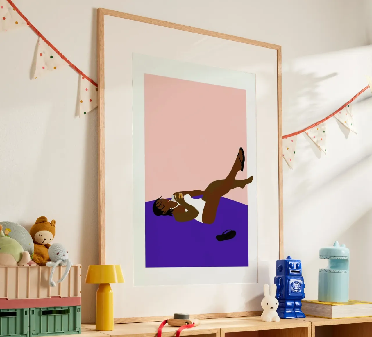 Cloud Gazing poster con telaio in legno da Pure
