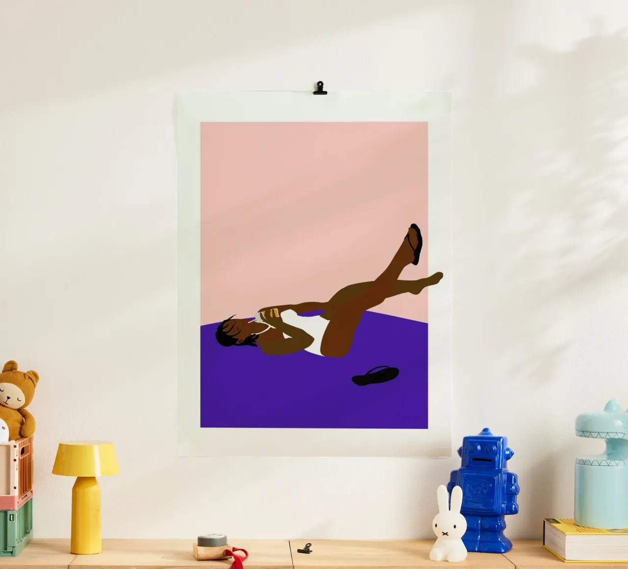 Cloud Gazing poster con telaio in legno da Pure