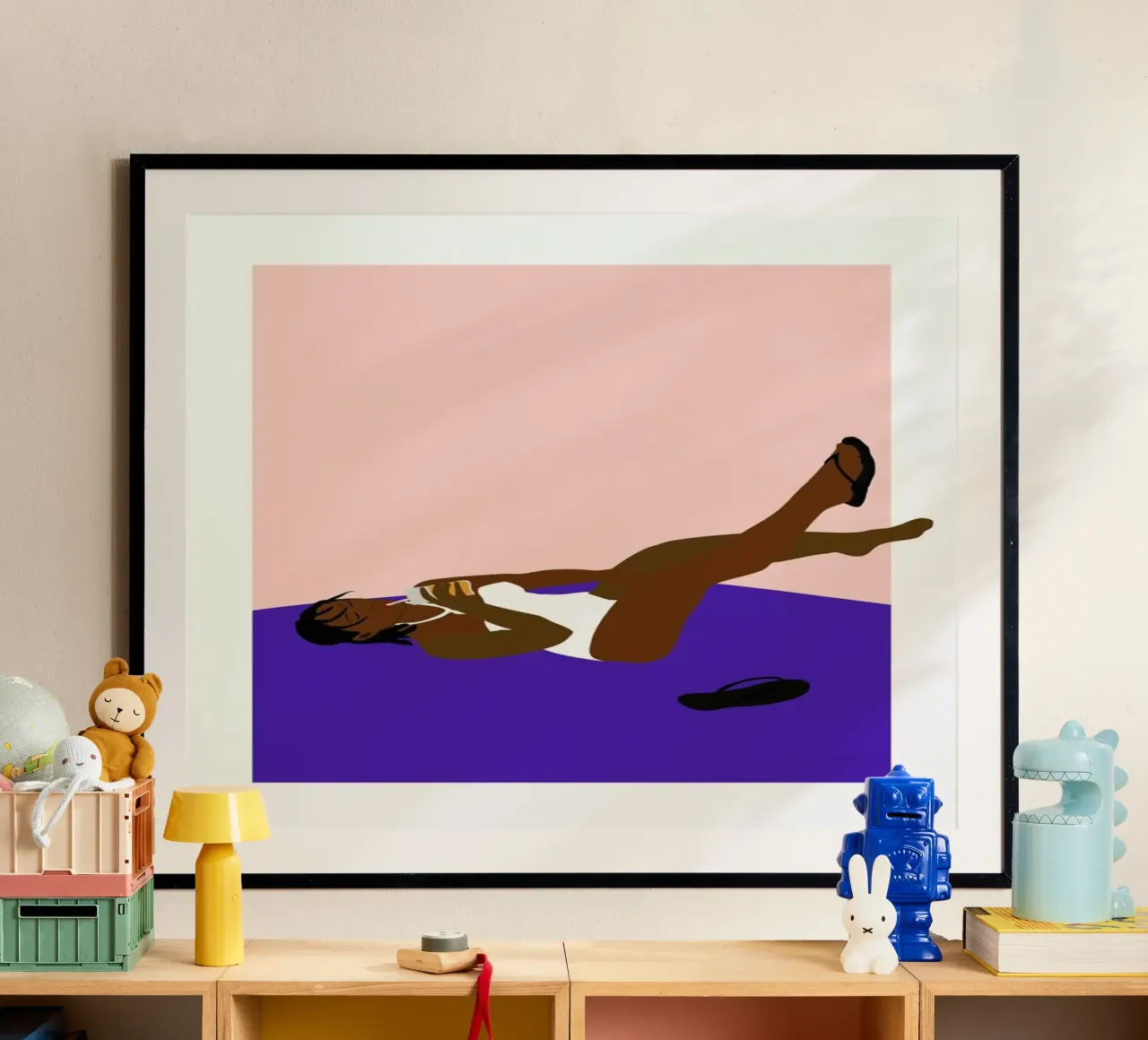 Cloud Gazing poster con telaio in legno da Pure