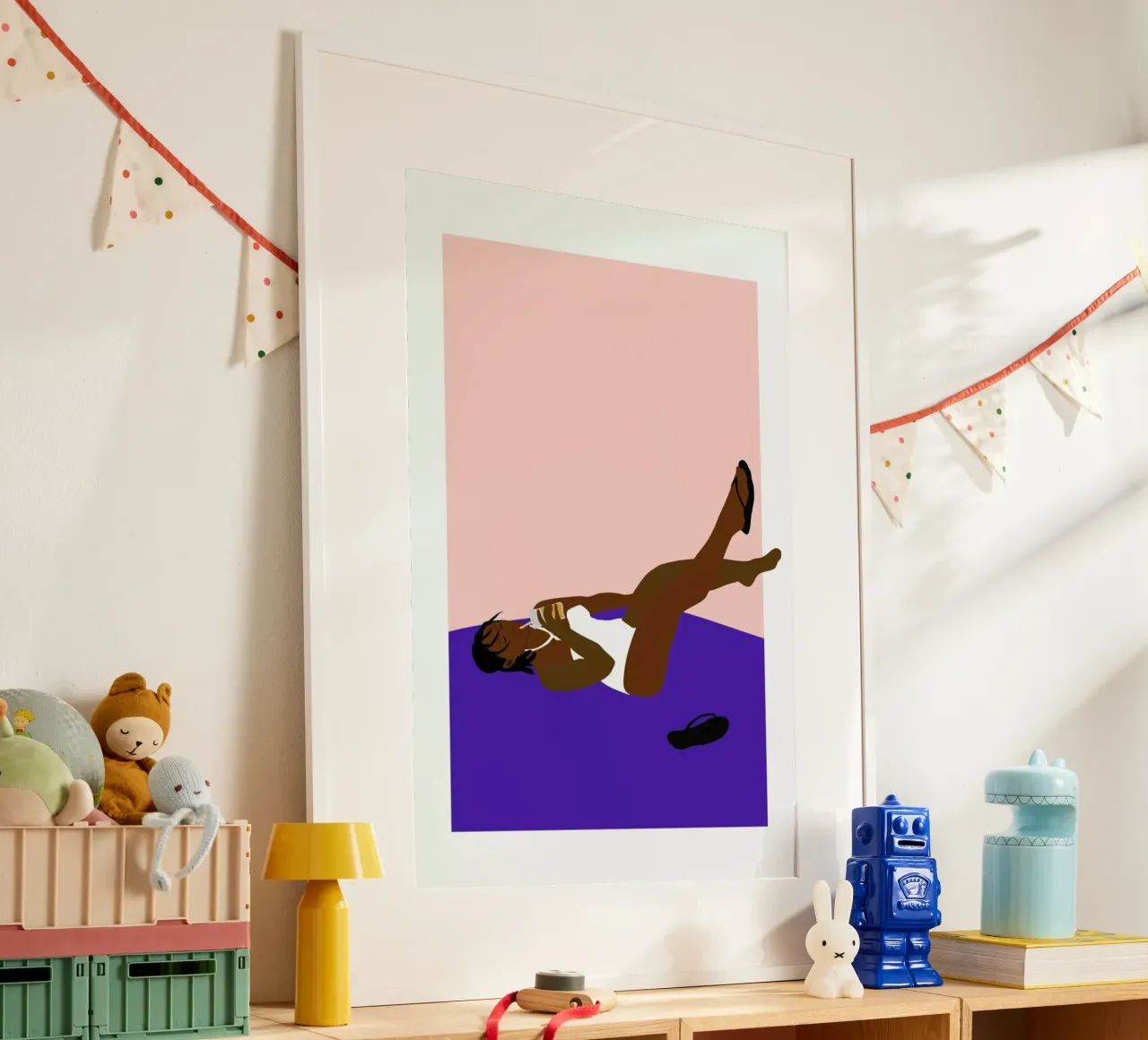 Cloud Gazing poster con telaio in legno da Pure