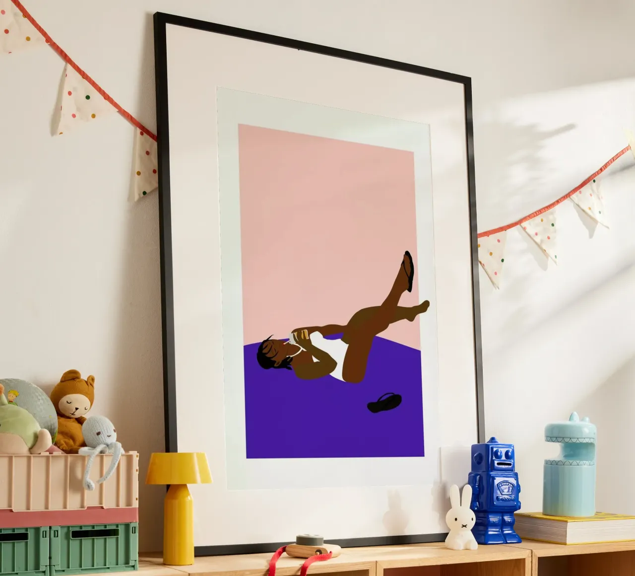 Cloud Gazing poster con telaio in legno da Pure