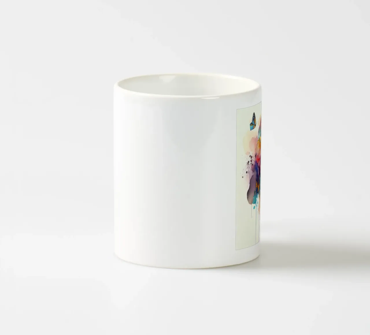 Acquerello floreale Donna araba tazza in ceramica da Chromatic Fusion Studio