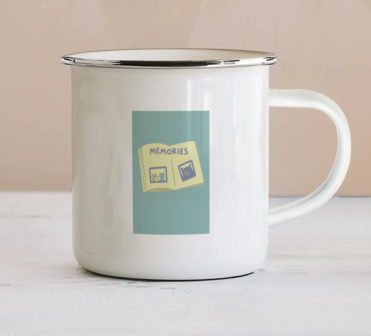 Libro dei ricordi tazza in smalto da TRENDY POSTER SHOP