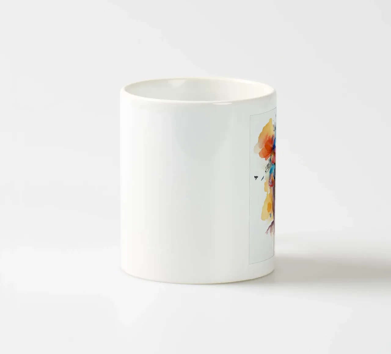 Acquerello floreale Donna araba tazza in ceramica da Chromatic Fusion Studio