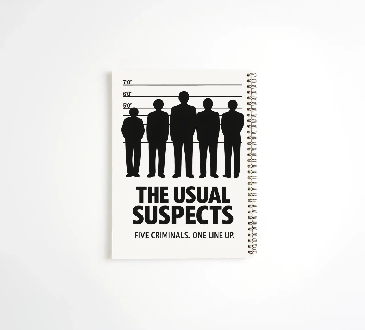 The Usual Suspects Print spiral notebook by MoviesArt