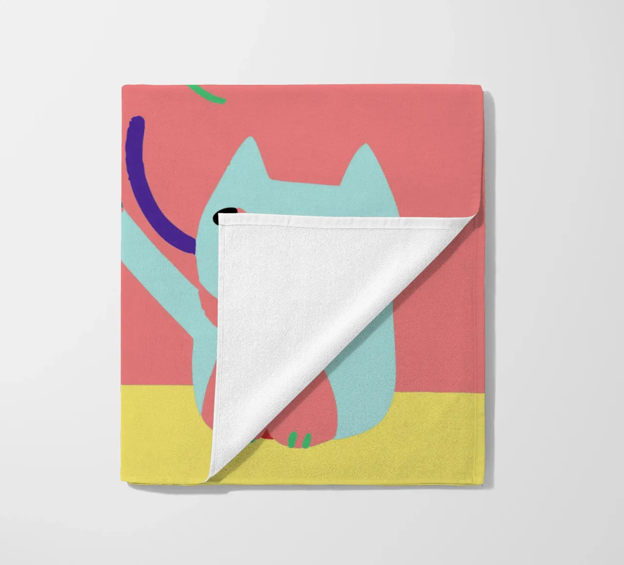 Fiori di Monstera e gatti telo mare da TRENDY POSTER SHOP