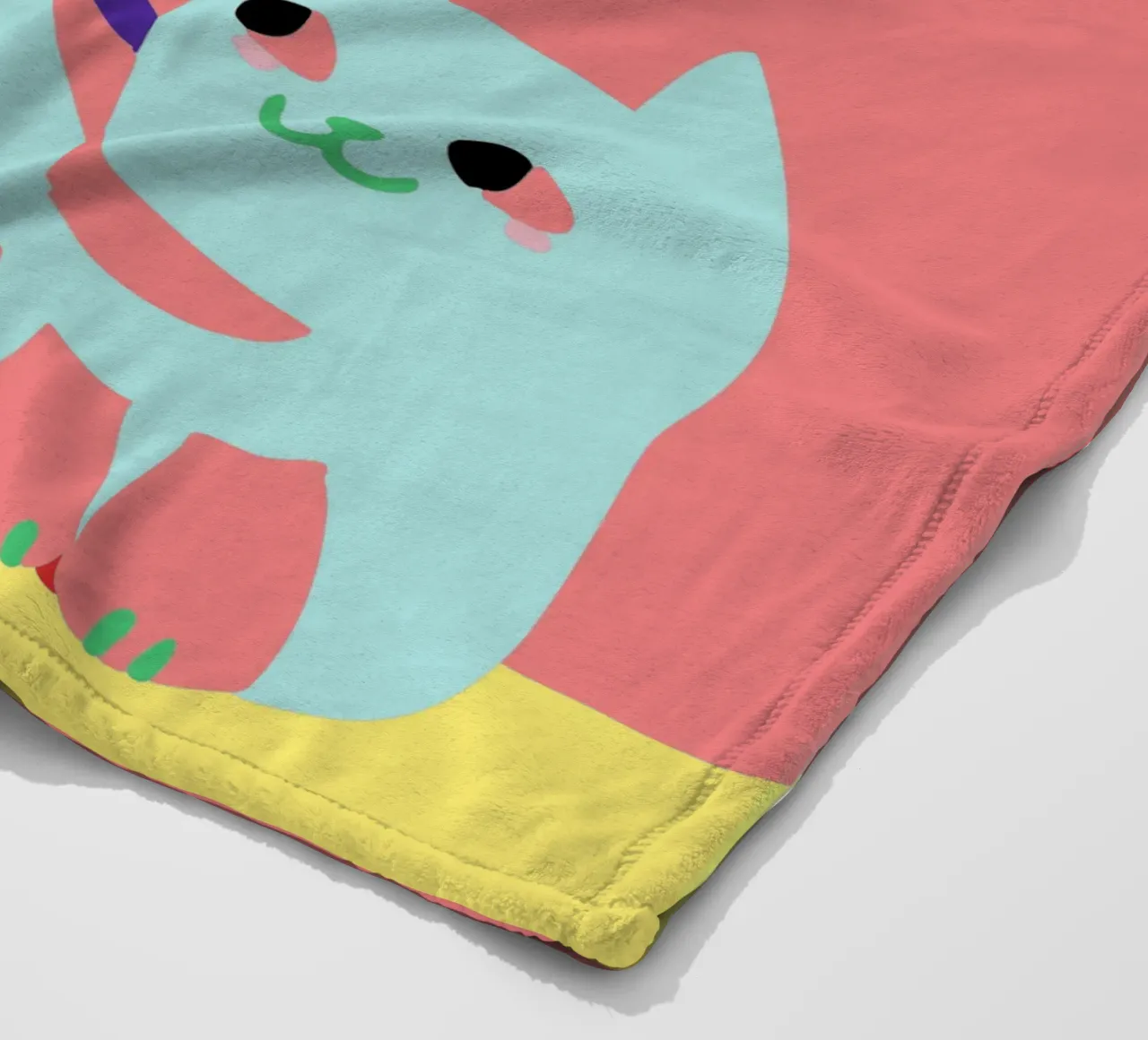 Fiori di Monstera e gatti coperta in pile da TRENDY POSTER SHOP