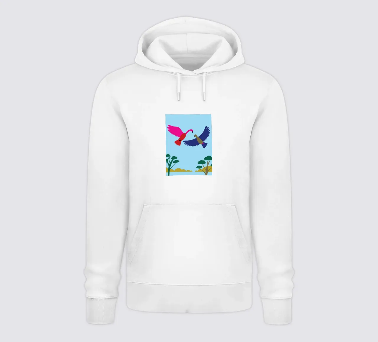 Due uccelli felpa con cappuccio da TRENDY POSTER SHOP