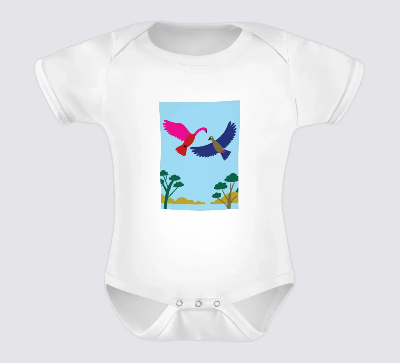 Due uccelli body neonato maniche corte da TRENDY POSTER SHOP