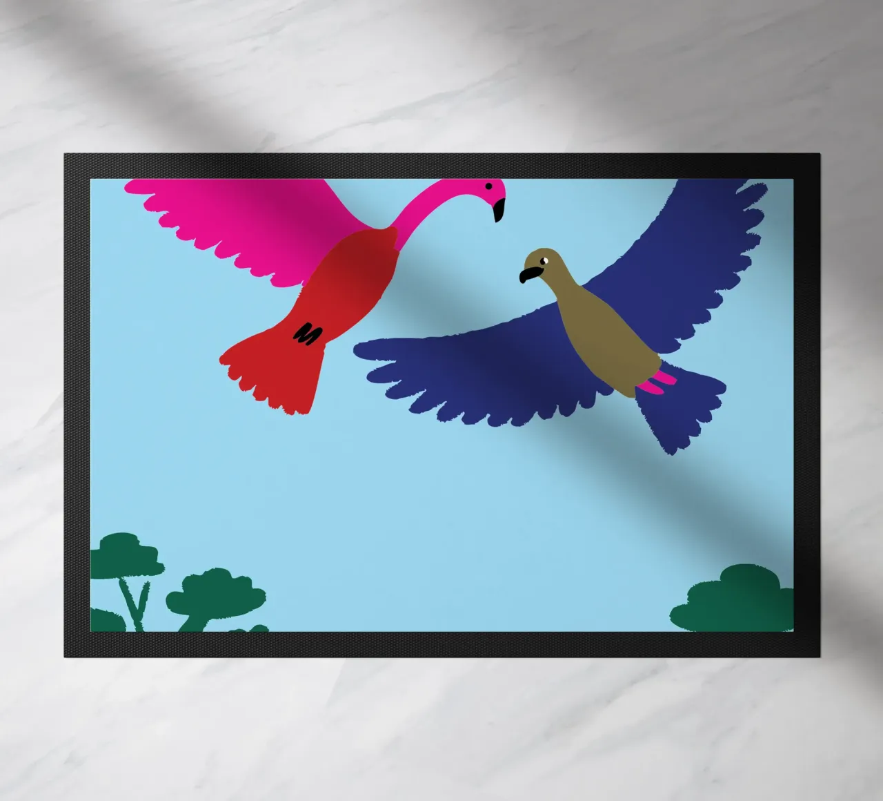 Due uccelli zerbino da TRENDY POSTER SHOP