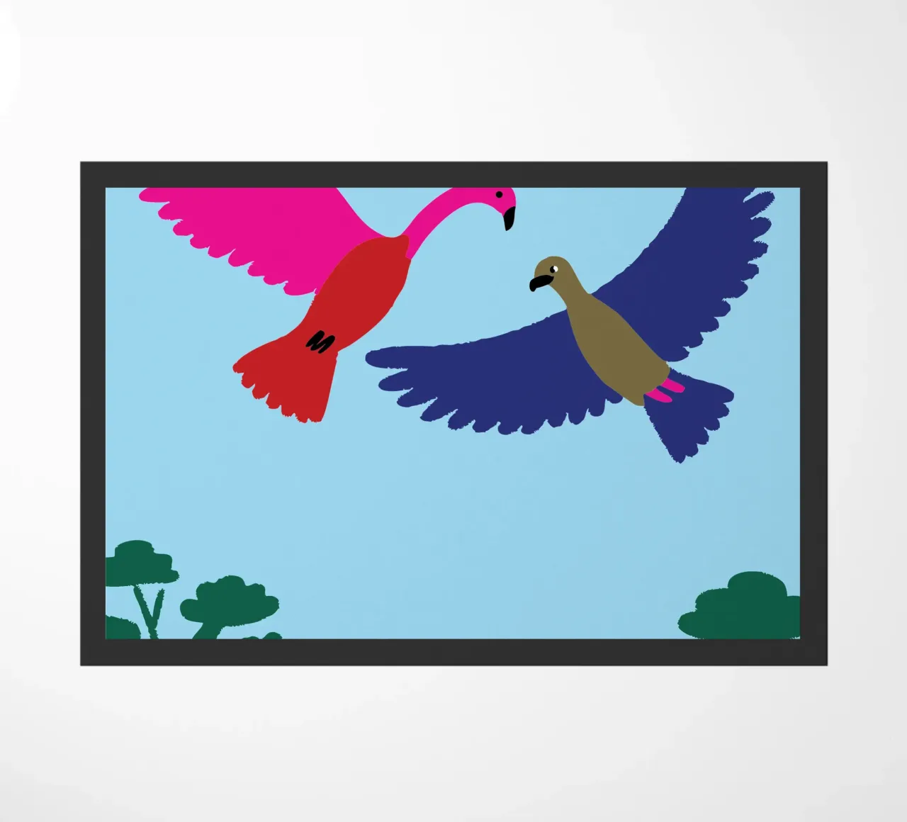 Due uccelli zerbino da TRENDY POSTER SHOP