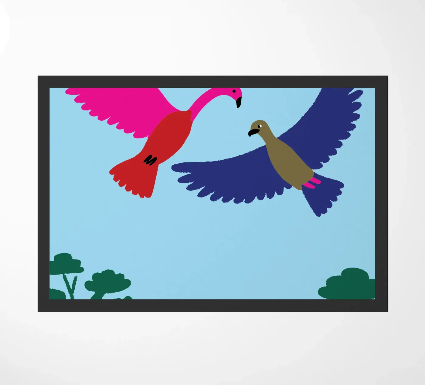 Due uccelli zerbino da TRENDY POSTER SHOP