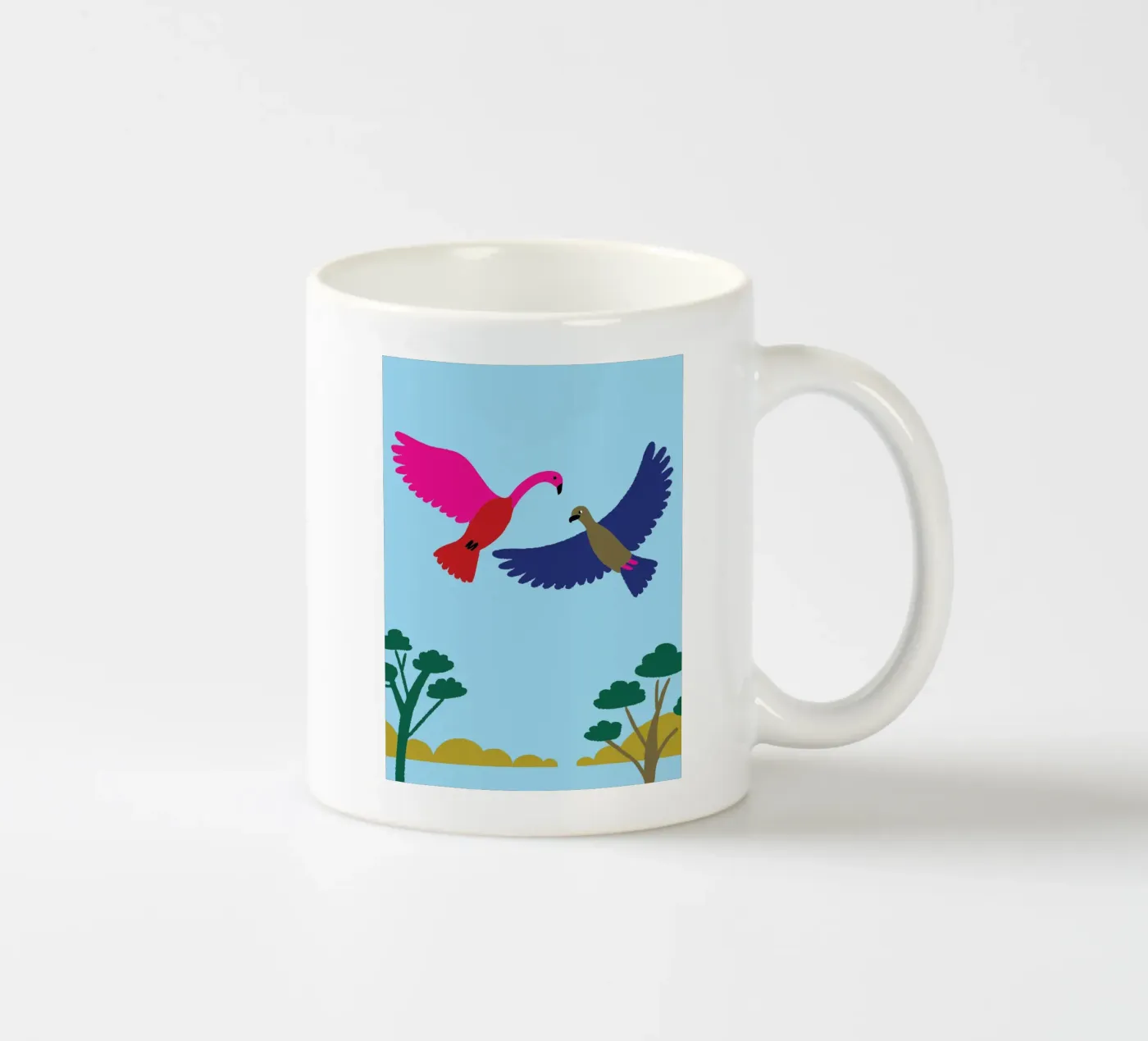Two Birds ceramic mug by TRENDY POSTER SHOP