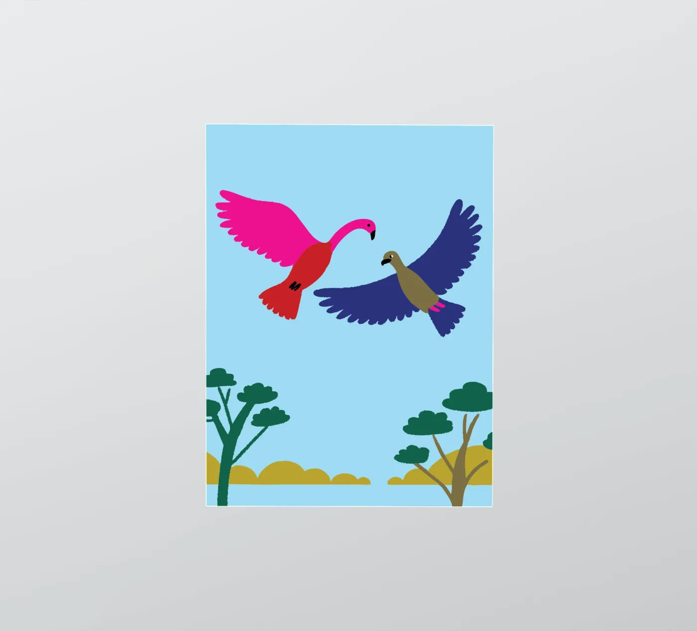 Two Birds sticker by TRENDY POSTER SHOP