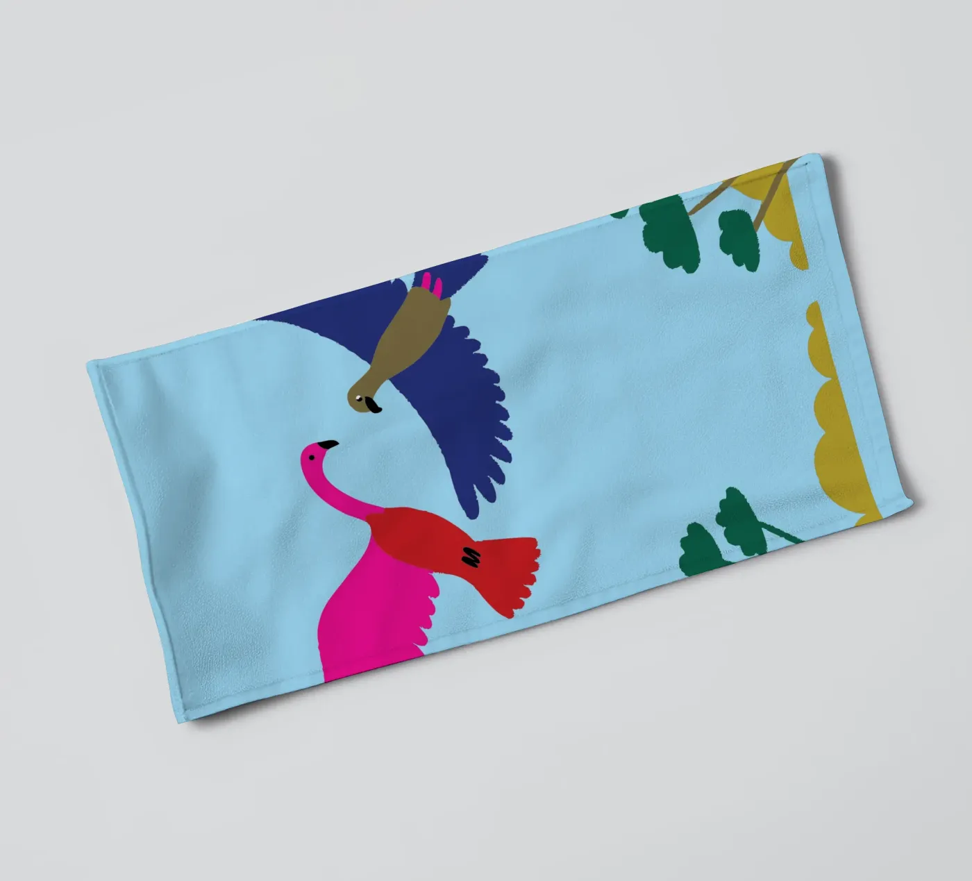 Two Birds towel by TRENDY POSTER SHOP