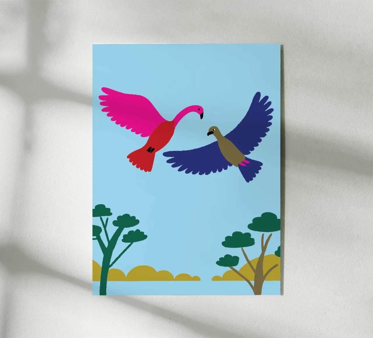 Due uccelli plexiglass da TRENDY POSTER SHOP