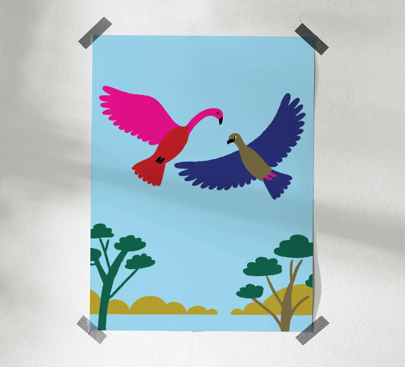 Two Birds poster by TRENDY POSTER SHOP