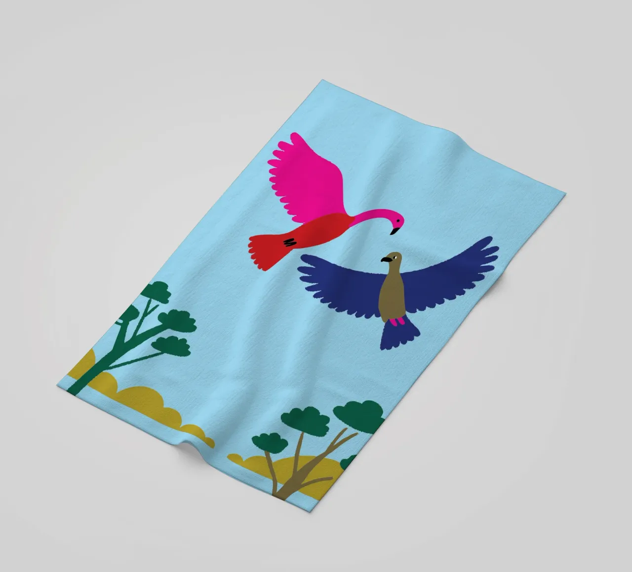 Due uccelli telo mare da TRENDY POSTER SHOP