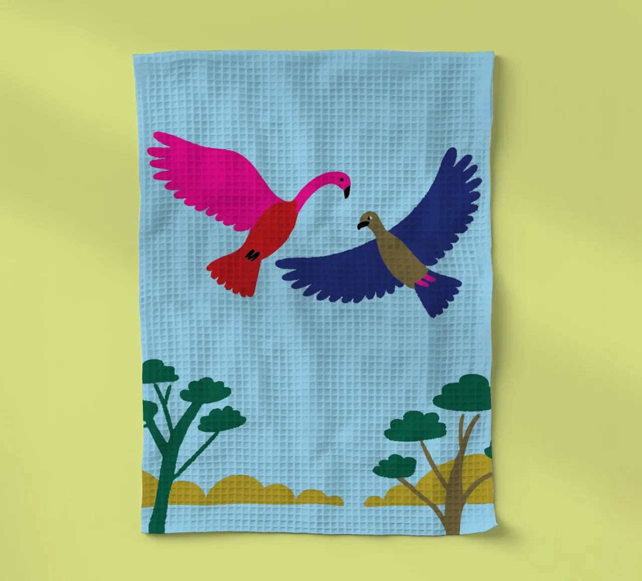 Due uccelli canovaccio da cucina da TRENDY POSTER SHOP
