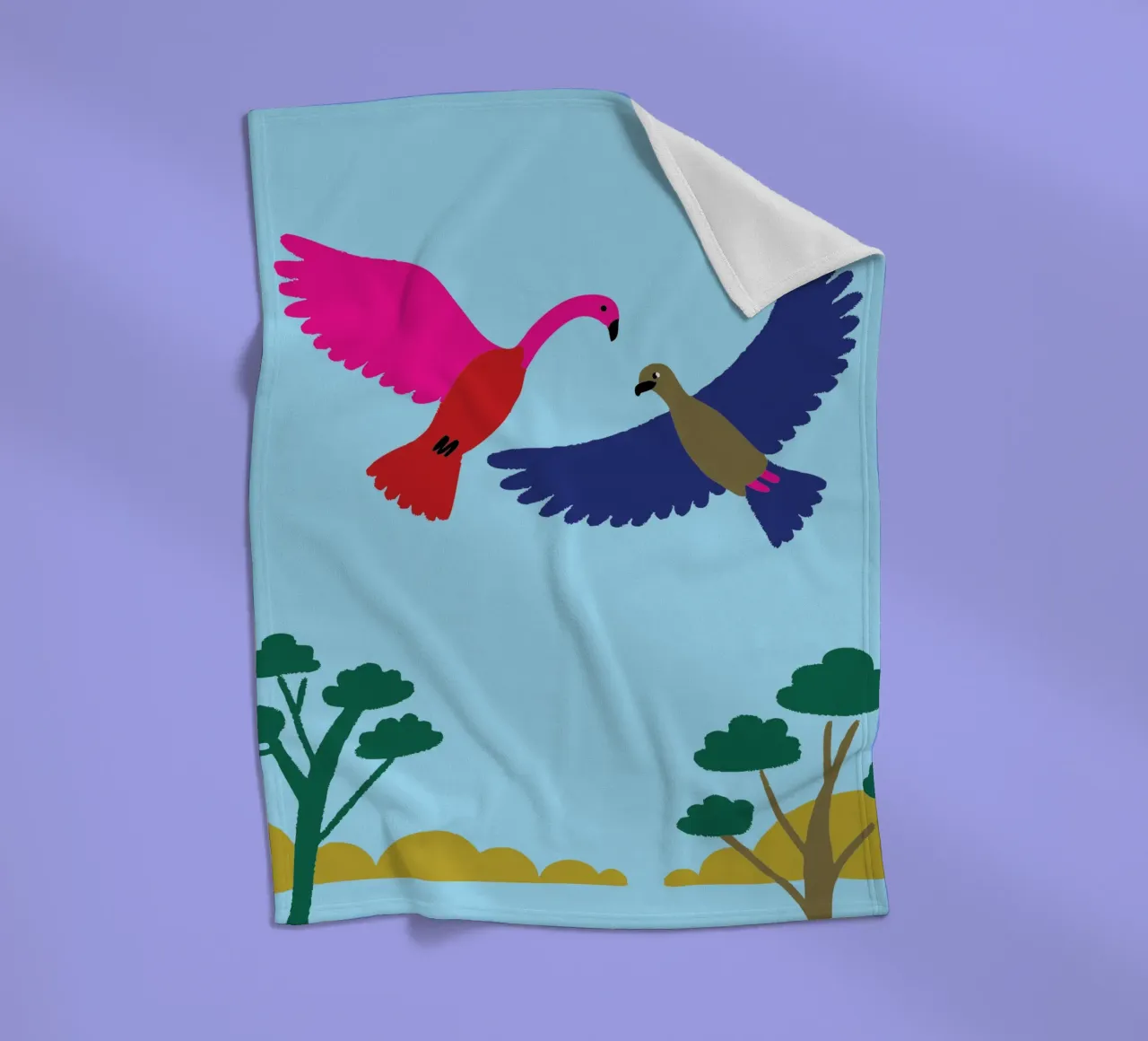 Due uccelli coperta in pile da TRENDY POSTER SHOP