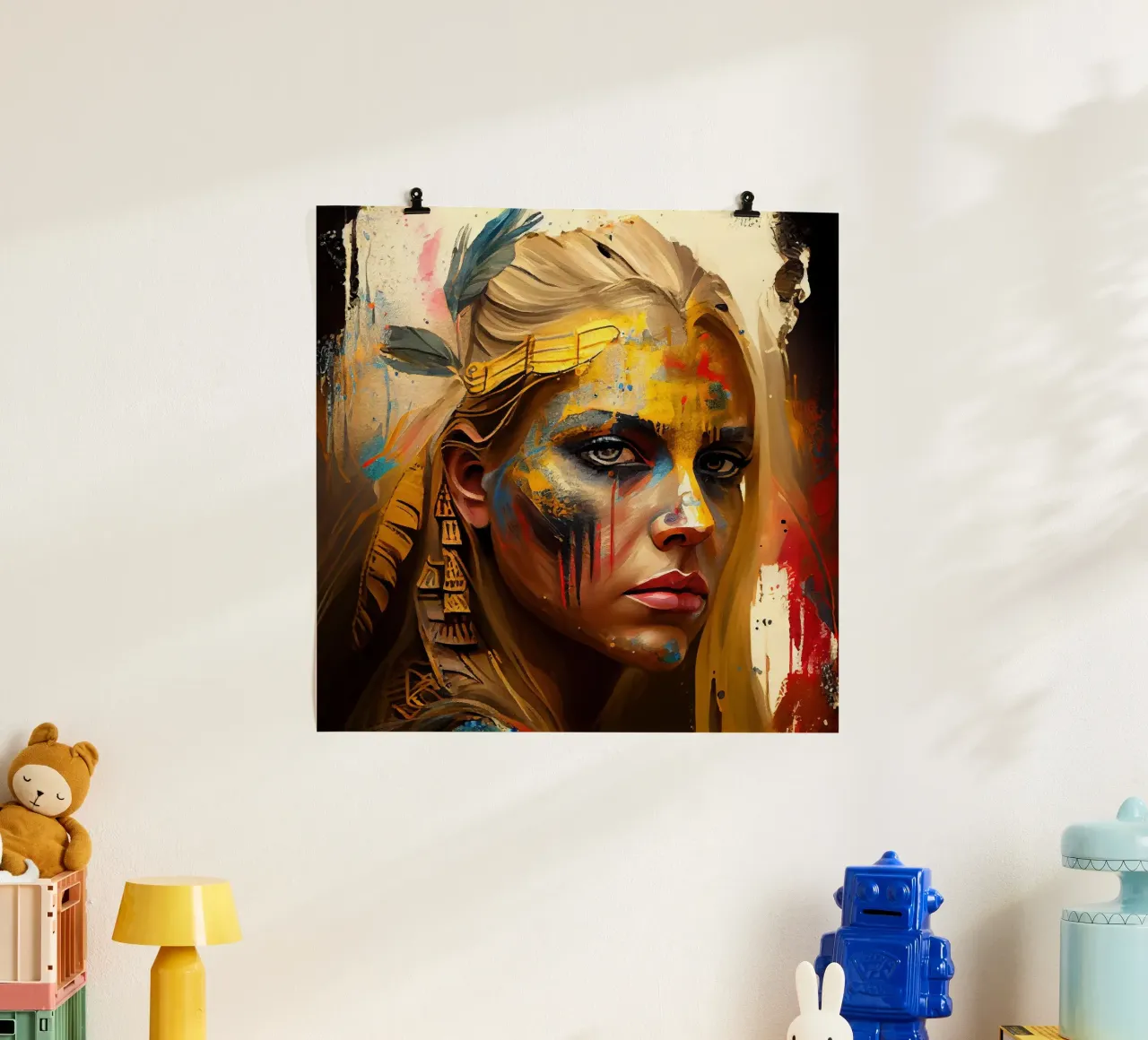 Powerful Warrior Woman hahnemühle by Chromatic Fusion Studio