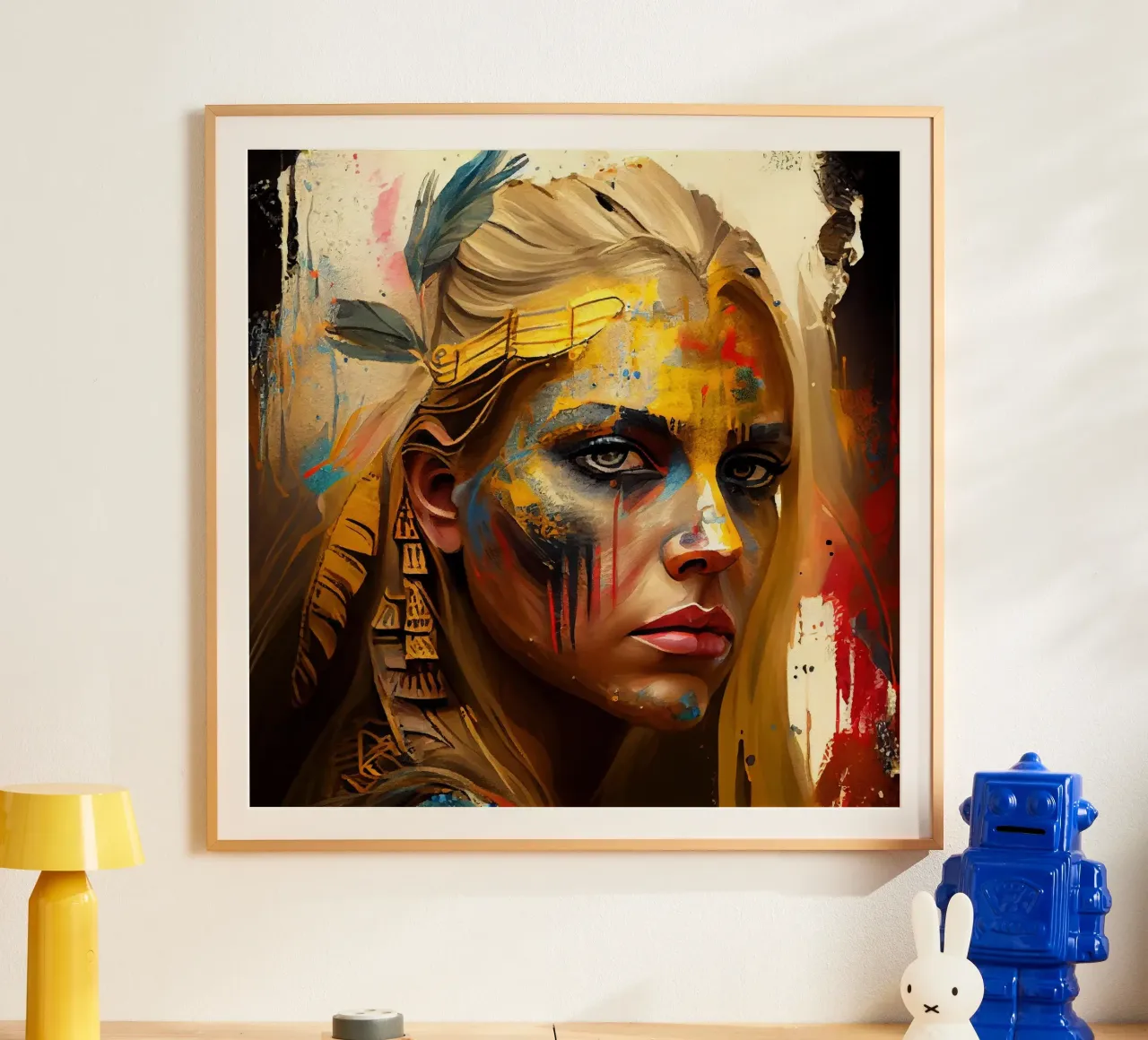 Powerful Warrior Woman hahnemühle by Chromatic Fusion Studio