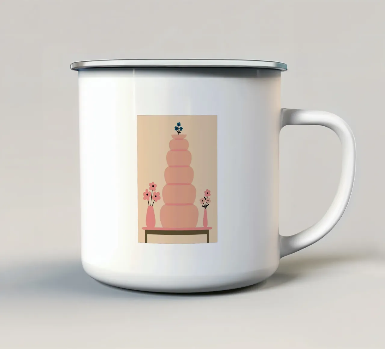 Vaso di fiori tazza in smalto da TRENDY POSTER SHOP