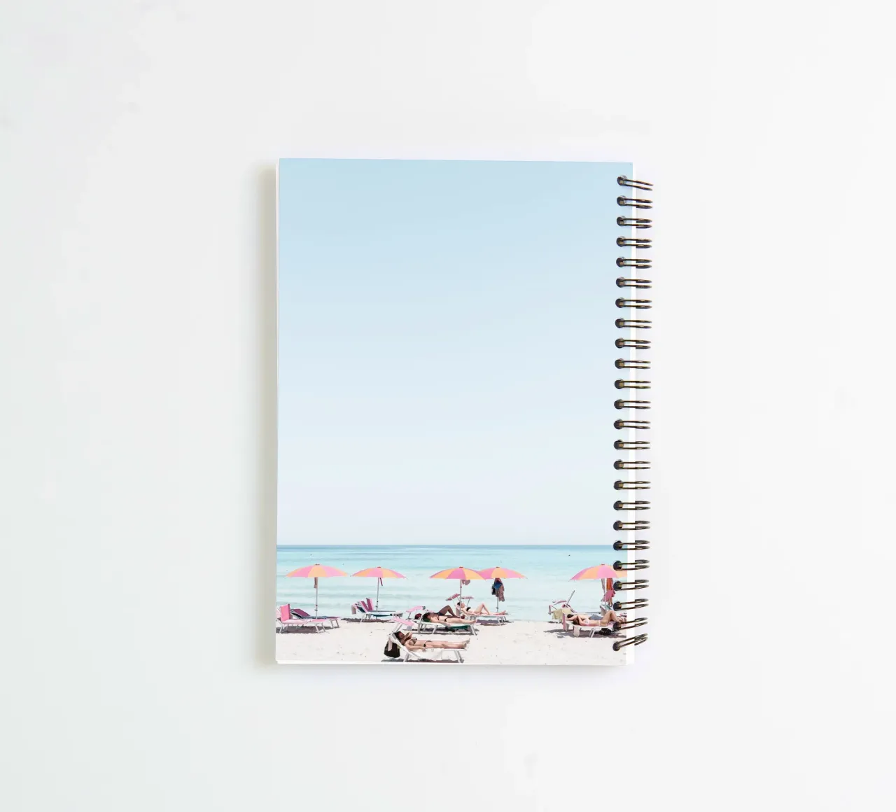 Beach umbrellas Italian summer notitieboek met spiraal van photolovers