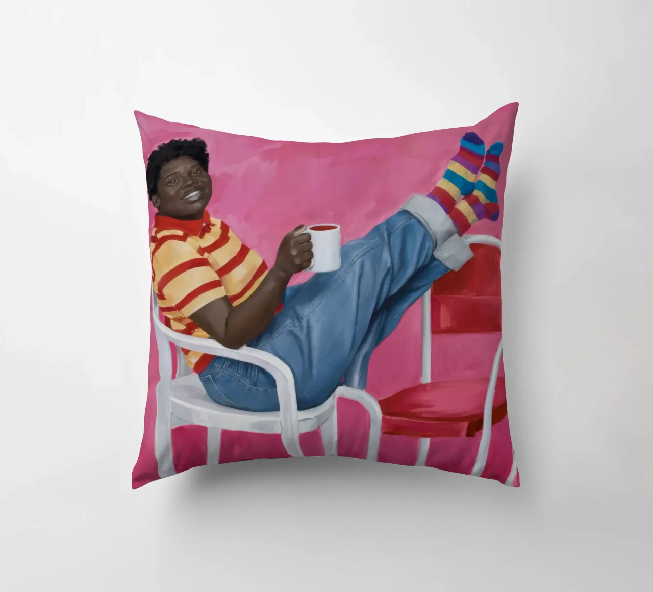 Comfort a righe rilassato cuscino da Ebony Carpenter
