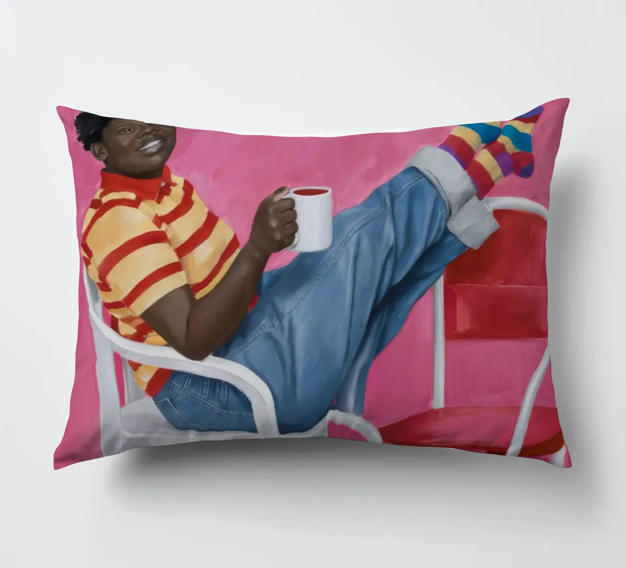 Comfort a righe rilassato cuscino da Ebony Carpenter
