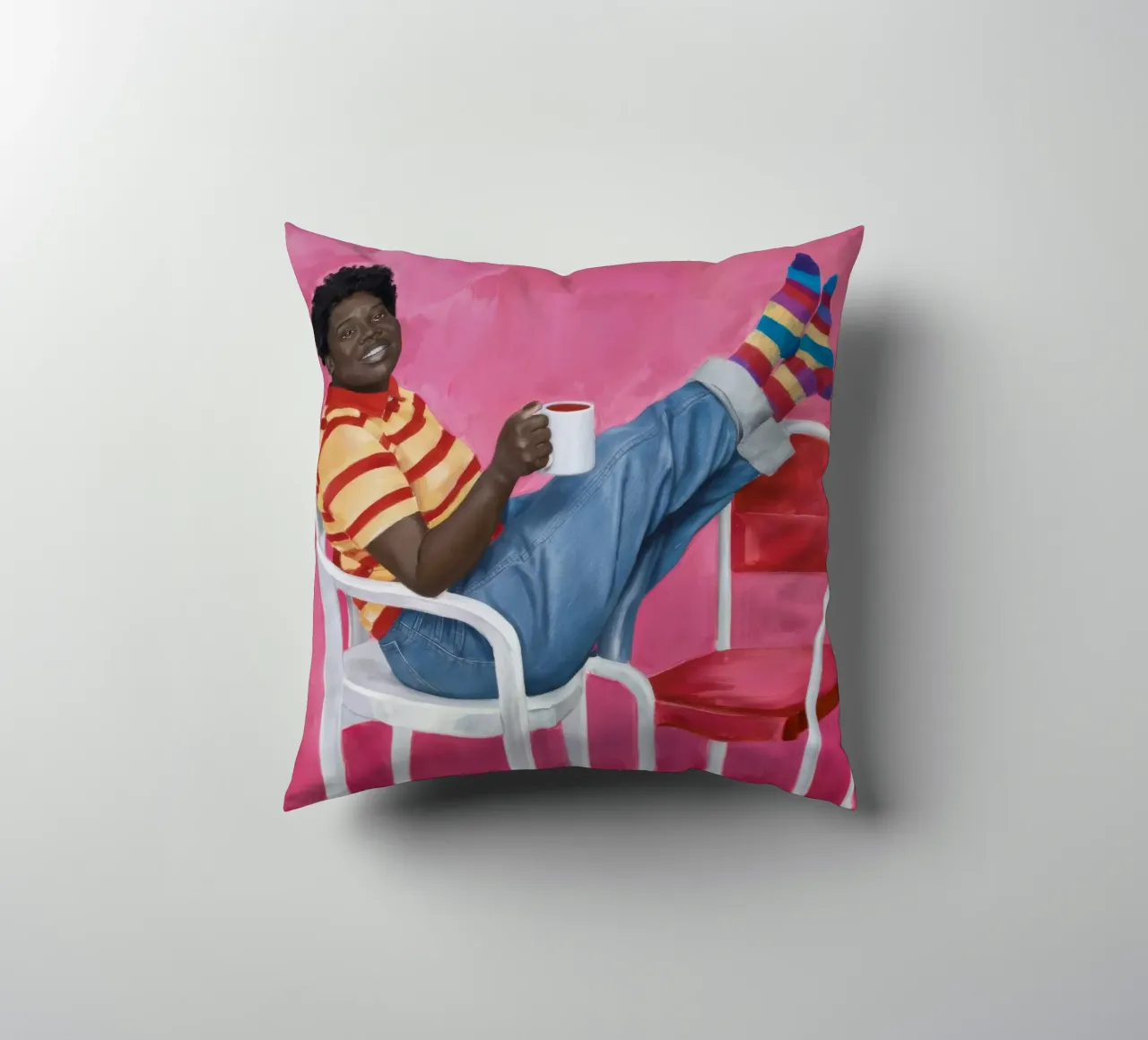 Comfort a righe rilassato cuscino da Ebony Carpenter